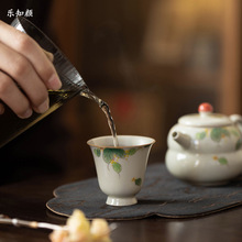 茶杯个人杯釉下彩手绘桂花主人杯单杯陶瓷功夫茶具家用茶室品茗杯