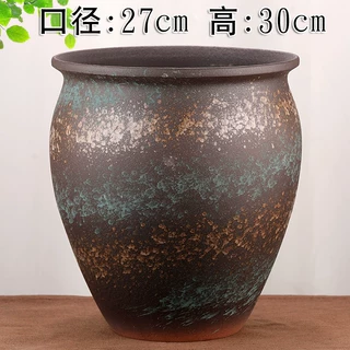 陶瓷手工简约欧式粗陶特高花盆透气陶罐绿植老桩法师九尾狐三角梅