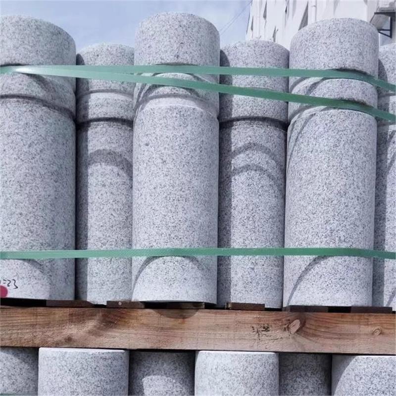 江苏泰州水泥挡车石柱路障圆柱石头柱子大理石防撞挡车杆止车拦车