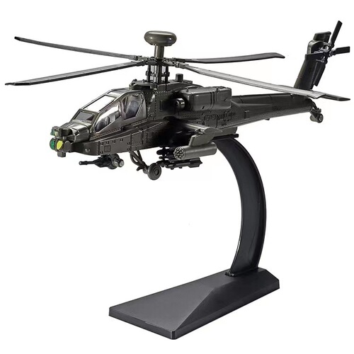 Huayi Apache Armed Helicopter Simulation Alloy Military Boy Sound and Light Toy Model Collectible Display