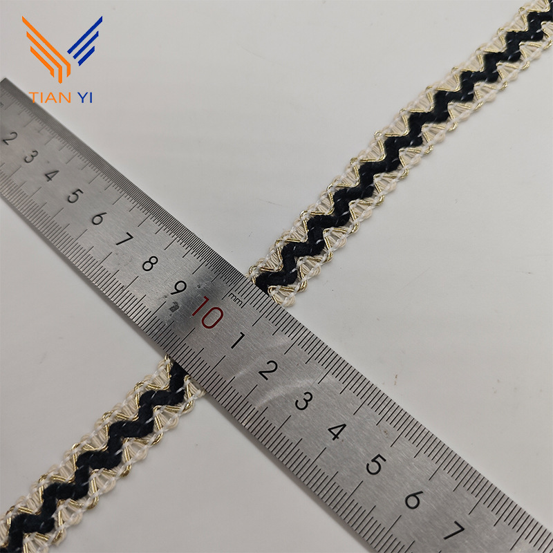 살구색 프놈펜 딥 네이비 웨이브 * 1.2cm