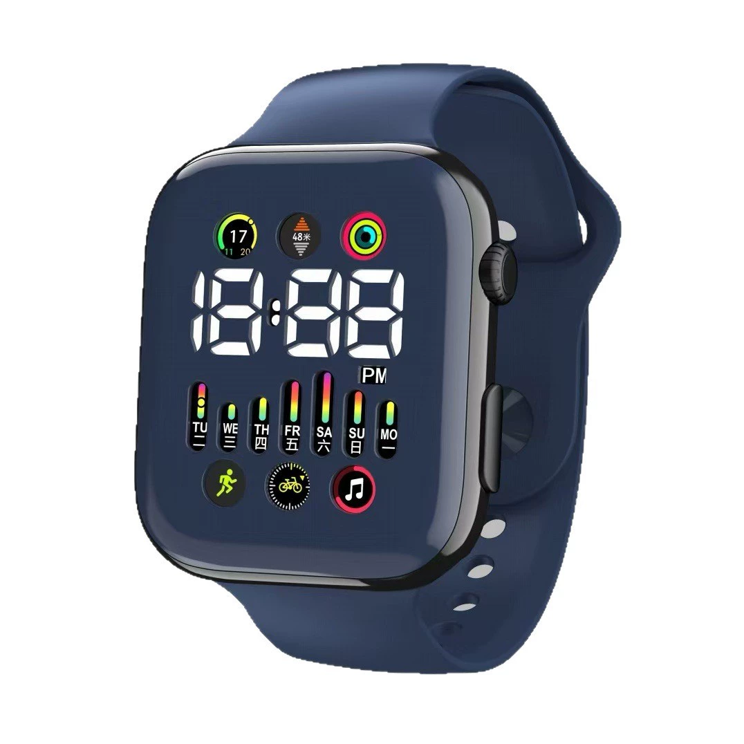 Electronic fashionable digital watch, for import, simple and elegant design, for secondary school