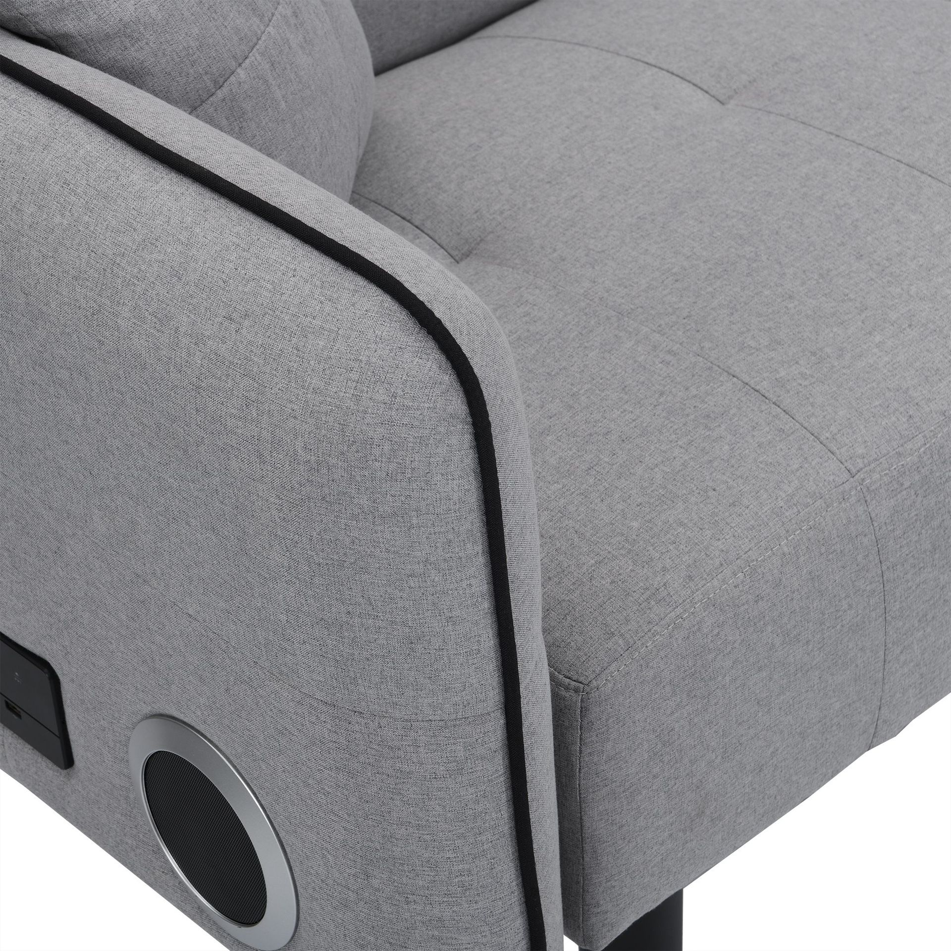 Sofá cama de tela simple en el viento vivienda doble altavoz sofá sala de estar sofá de alta resiliencia