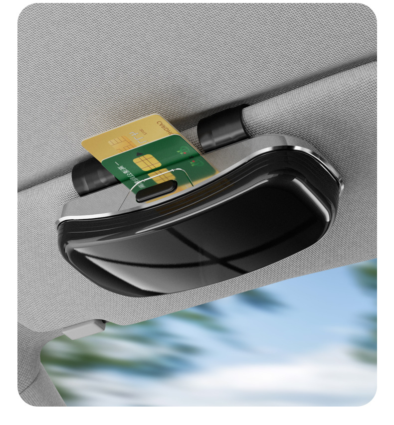Car-Mounted Glasses Case, Sun Visor Sunglasses Clip, Car Interior Driver's Glasses Holder, Sunglasses Storage Box, Glasses Stand