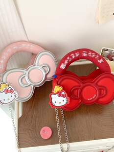 Sophisticated cute shoulder bag with bow, fashionable cartoon card holder, pendant, chain bag