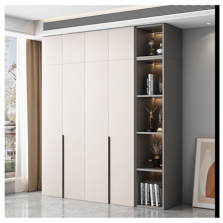 Wardrobe for Home Use, Bedroom Storage Cabinet, Simple Modern Double-Door Wardrobe for Rental Apartments, Children's Simple Cabinet for Small Apartments