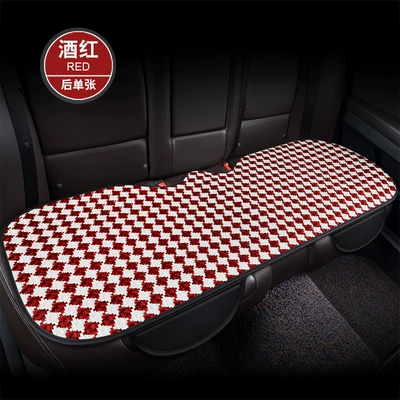 Saddle Cushion, Four-Season Cushion – Four Seasons Pad - dd-houndstooth-burgundy-back-leaflet-general