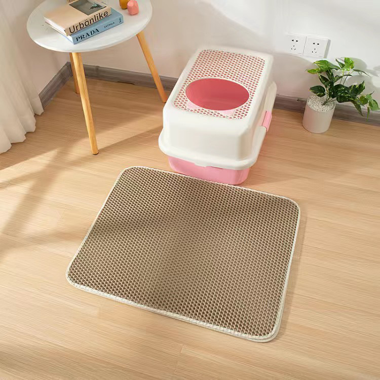 Simple Style Sponge Solid Color Grid Pet Pad display picture 2
