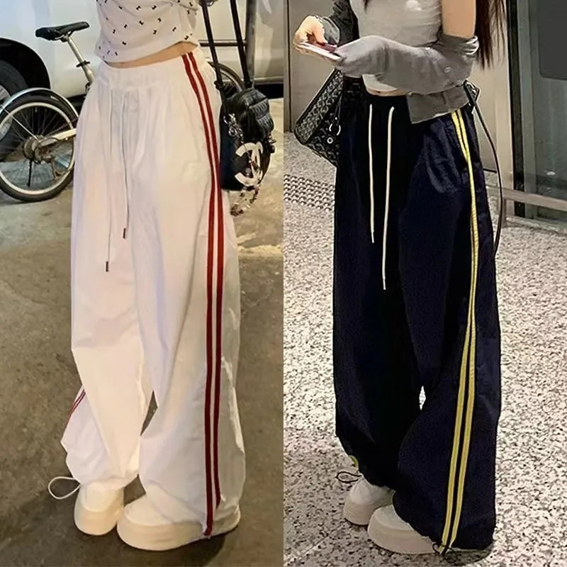 American Sports Casual Pants Women's Hip-Hop Loose Waist Loose Wide-Leg Pants Trendy Cool Style Hot Girl Quick-Dry Pants Trendy