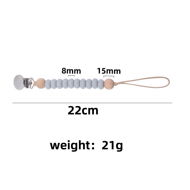 Suministros para bebés clip de chupete cadena anti-gota cuentas de silicona plana cuentas de Abacus Cadena de chupete Amazon nuevo