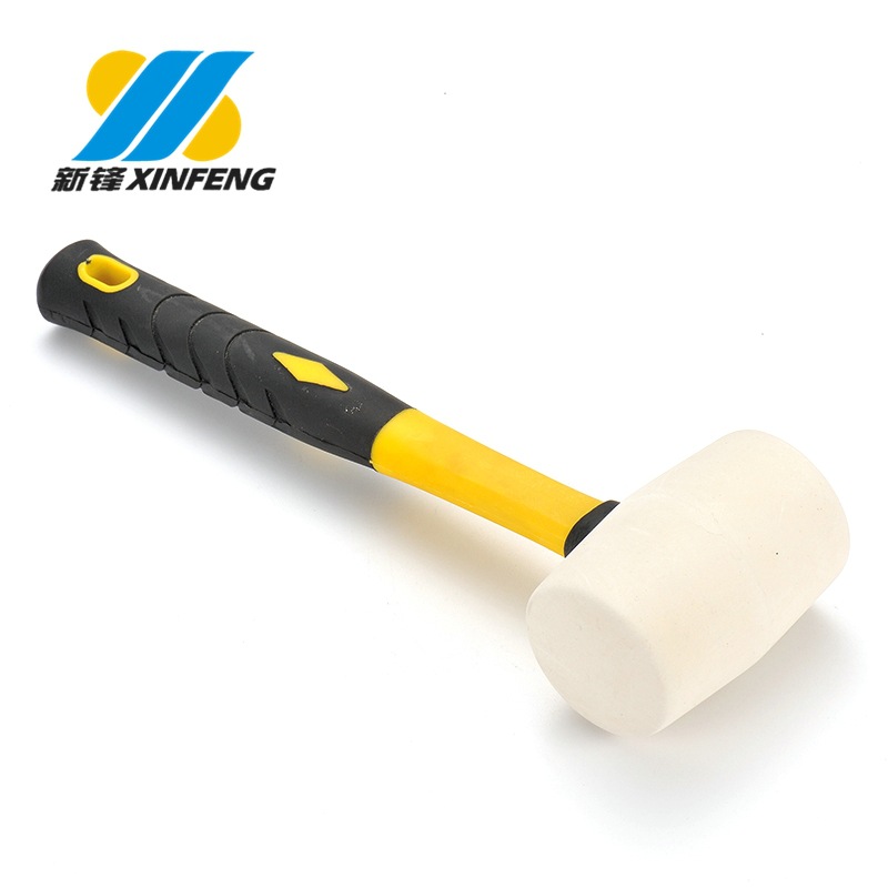 厂家供应包塑柄橡胶锤，白色锤子 可定牌