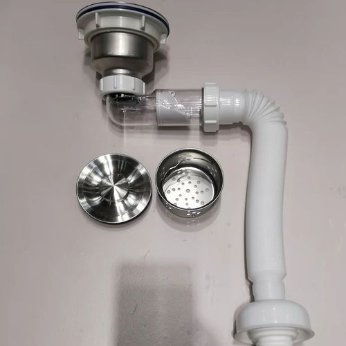 Kitchen sink basin drain pipe accessories, sink sewer drain pipe odor eliminator, single and double dishwasher sink pool set