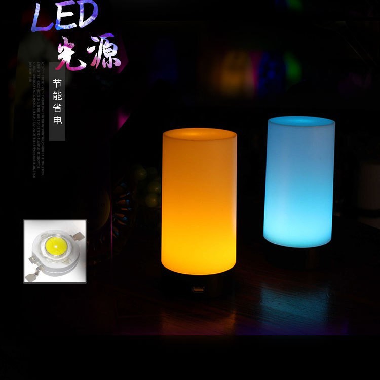 LED bar lámpara cilíndrica KTV noche Café Bar anti-caída impermeable escritorio creativo carga lámpara de mesa emisora de luz