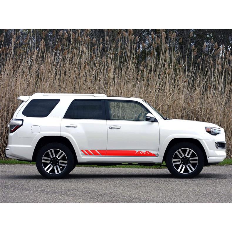 Skirt Racing Stripes Side Body Whole Car Decals Waistline Modification Stickers_voghion.com