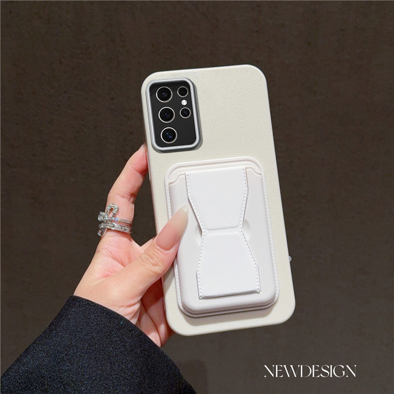 素皮白色+白色插卡支架