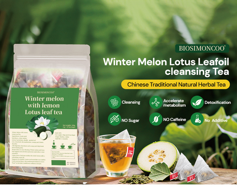 Winter Melon Lemon Lotus Leaf Tea 100g Cold Brew Herbal Blend Sugar Free Sealed Pack key features