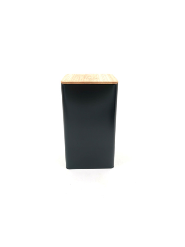 クリエイティブな竹と木の蓋付き高級茶缶ブリキ収納ギフトボックスコーヒー豆キャンディー収納防湿密封缶|undefined