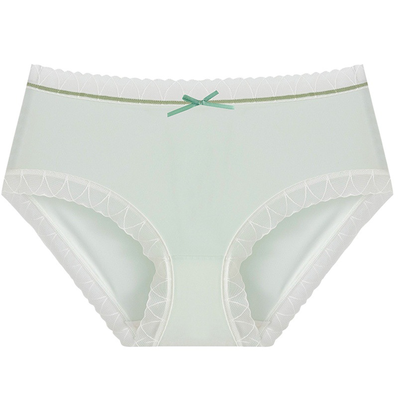 Ropa interior de seda de hielo verano de las mujeres delgada entrepierna de algodón antibacteriano chica sexy encaje triángulo pantalones cortos sin costuras ropa interior transpirable