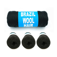 跨境专供亚马逊非洲假发毛线黑人编织脏辫丙纶丝brazil wool hair