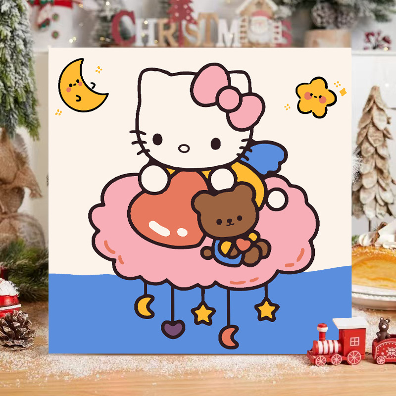 サンリオデジタル油絵 diy 手描きカラーリングクロミメロディー漫画かわいい装飾画メーカー卸売|undefined