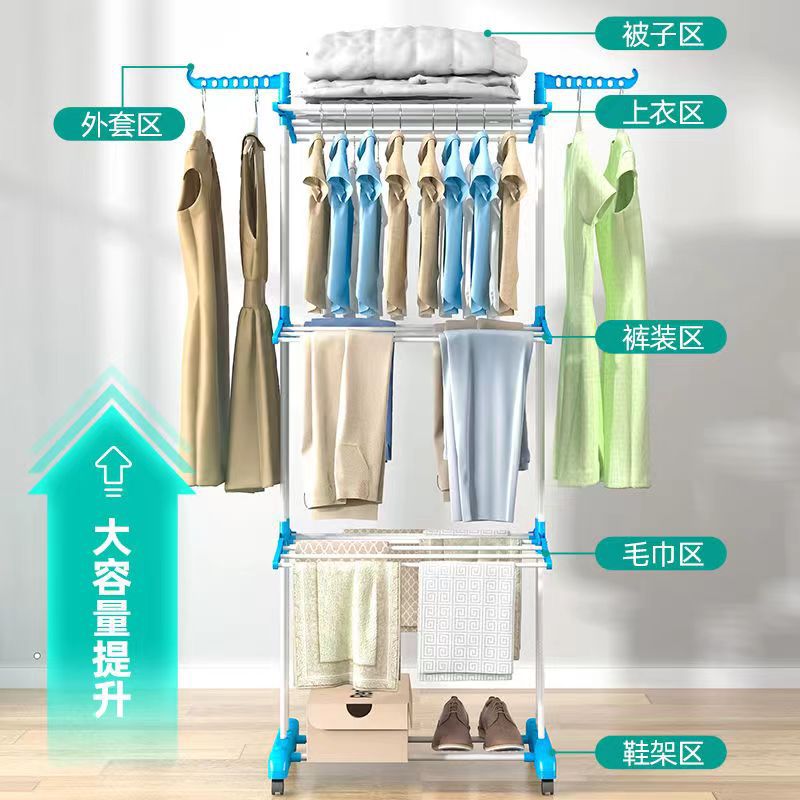 Perchero vertical piso con polea