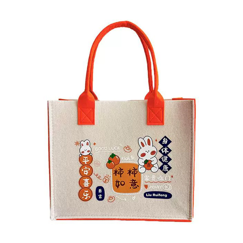 柿柿如意 クリエイティブフェルトバッグ 大容量 厚手 ハンドバッグ メーカー卸売 ショルダー通勤トートバッグ 在庫あり|undefined