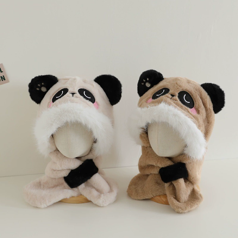 Children's hat, scarf, warm cute set, increased thickness
