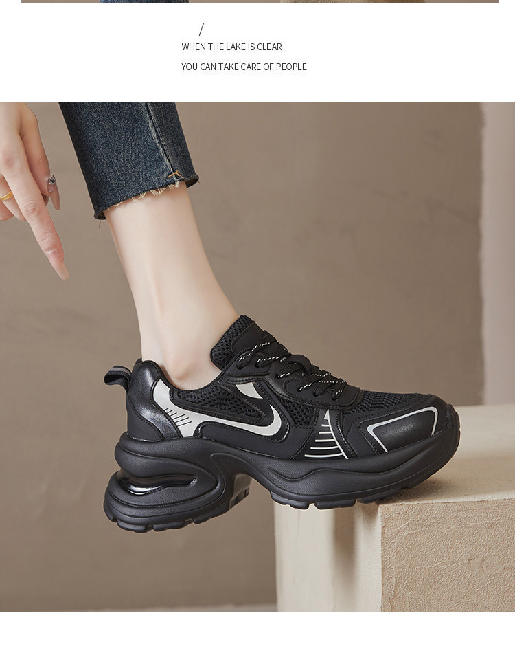Zhao Yue Luo Xinghe Thick-Soled Silver Lu Si 2025 New Model Women's Dad Genuine Leather Height-Increasing Casual Sports_vogvips.com