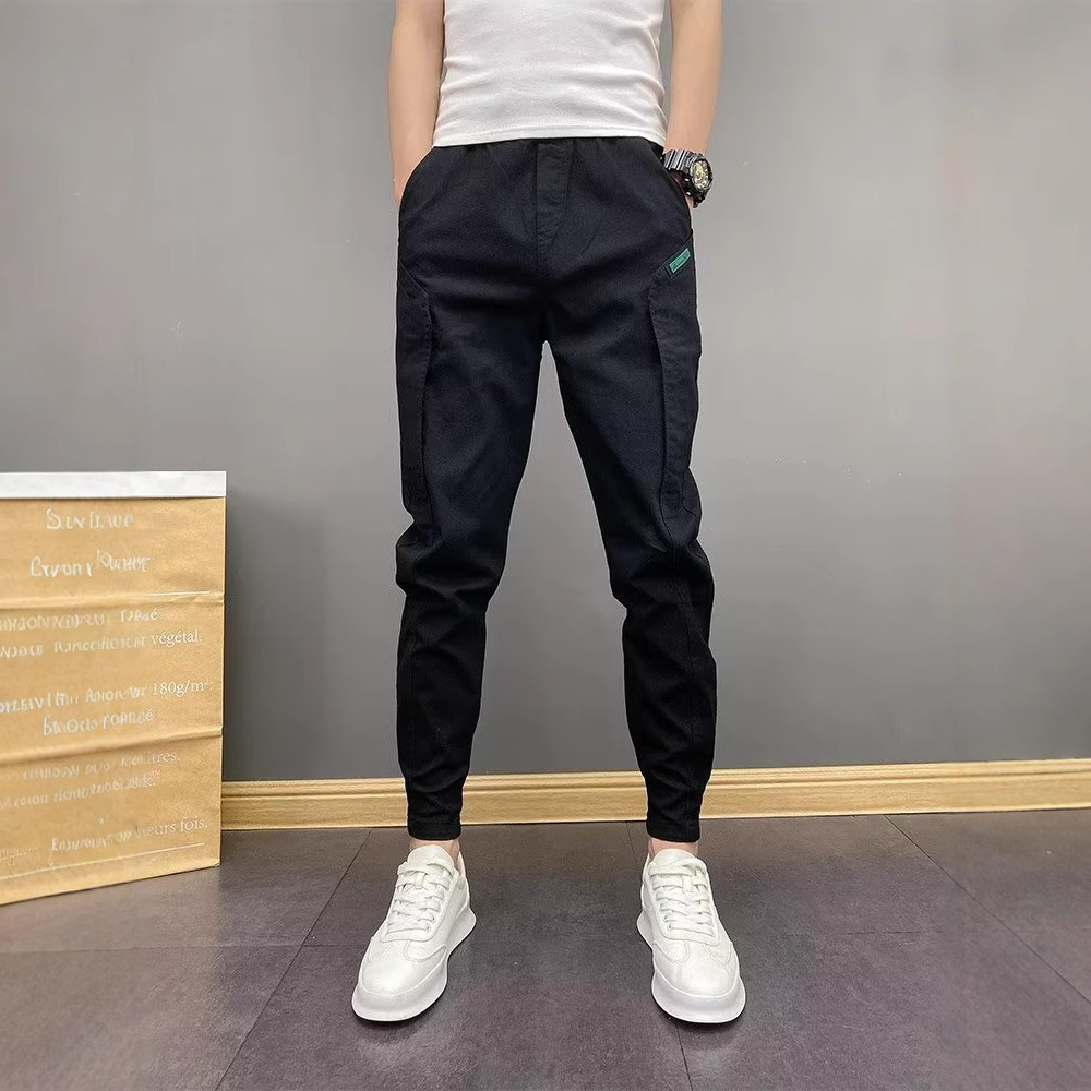 Pantalones casuales universales para hombres rectos sueltos 2024 pantalones de tendencia de tendencia de Hong Kong para hombres pantalones de tendencia de vello