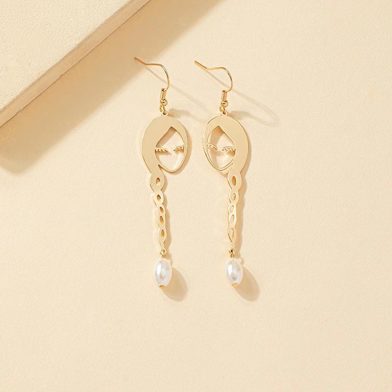 Simple Style Printing Alloy Plating Women's Drop Earrings display picture 3