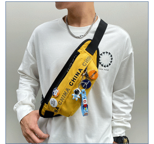 Korean style Japanese shoulder bag men's crossbody bag waist bag women's crossbody bag casual sports large capacity chest bag wholesale