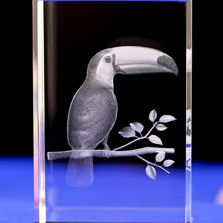 Pequeño puente 3D tallado interior adornos de cristal dinosaurio tortuga tigre águila modelo animal recuerdo del océano