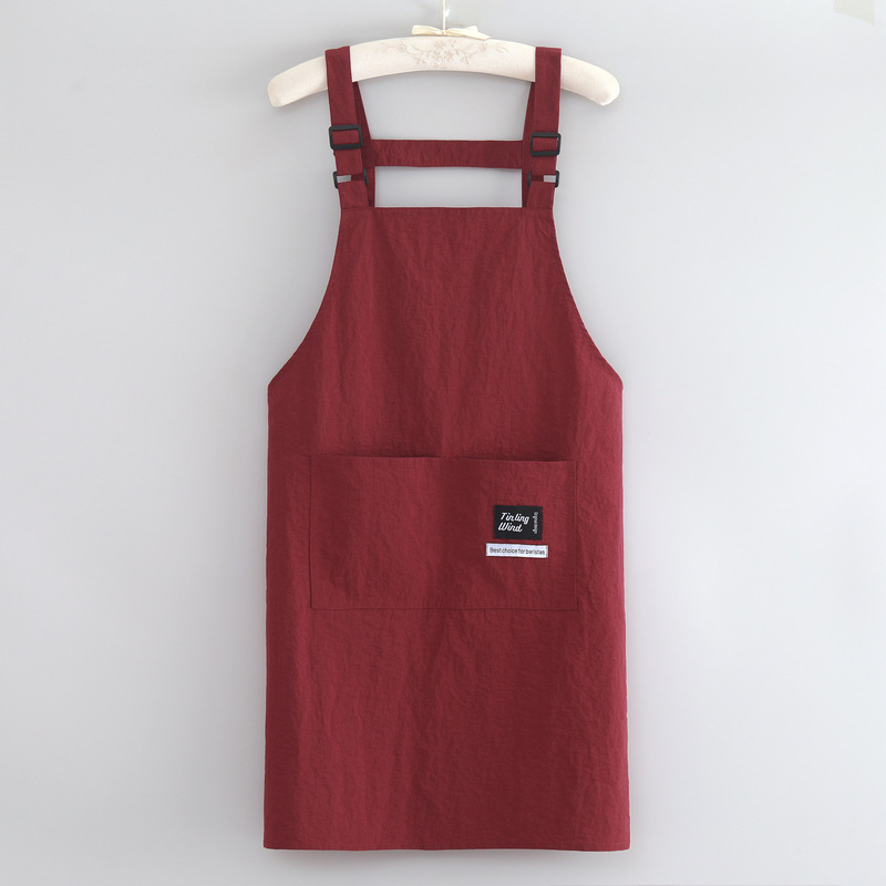 2025新型エプロン女性家庭用キッチン専用高級作業服カスタム印字ネット赤料理が腰を囲んで出勤する|undefined