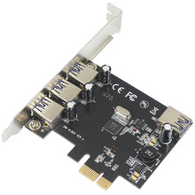 PCI-E转usb3.0扩展卡四口高速台式机USB3.0转接卡4口VL805