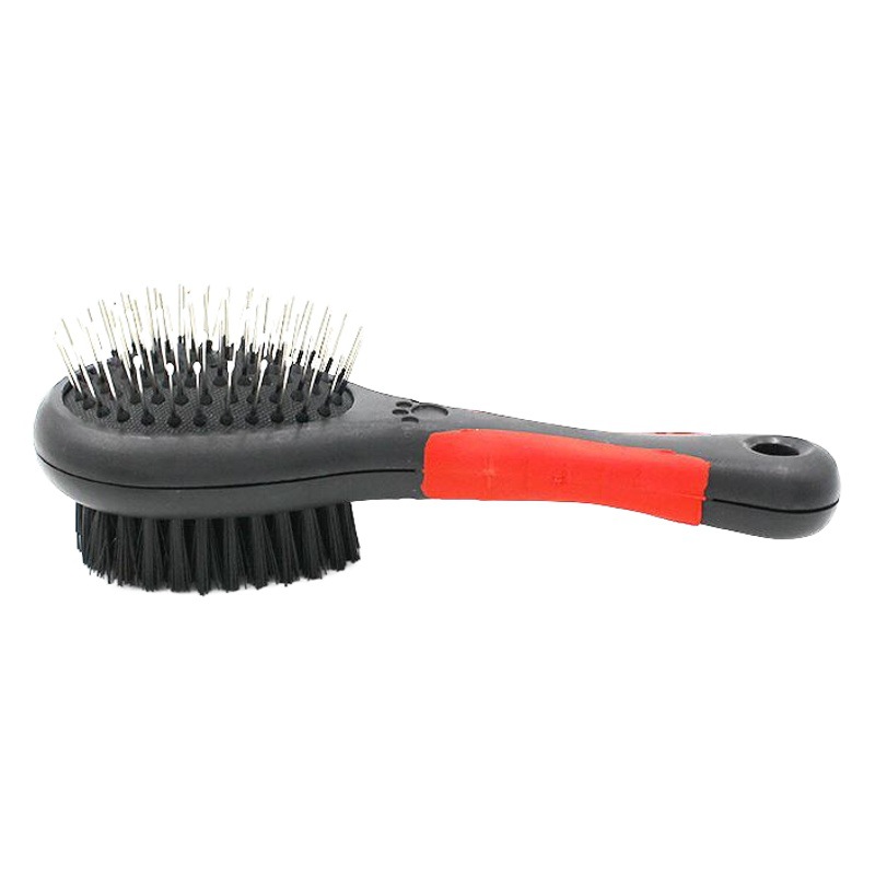 Pet peine multifuncional de doble cara aguja de masaje peine de alta calidad de plástico mango nudo peine gato perro limpieza cepillo de belleza