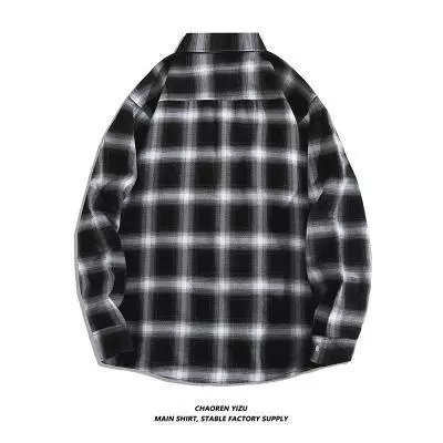 Трендовая осенняя рубашка, длинный рукав для отдыха, куртка, oversize