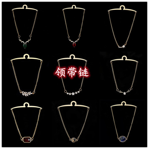 Cross-border hot selling tie chain accessories suit suit versatile U-shaped chain deer diamond style versatile for men