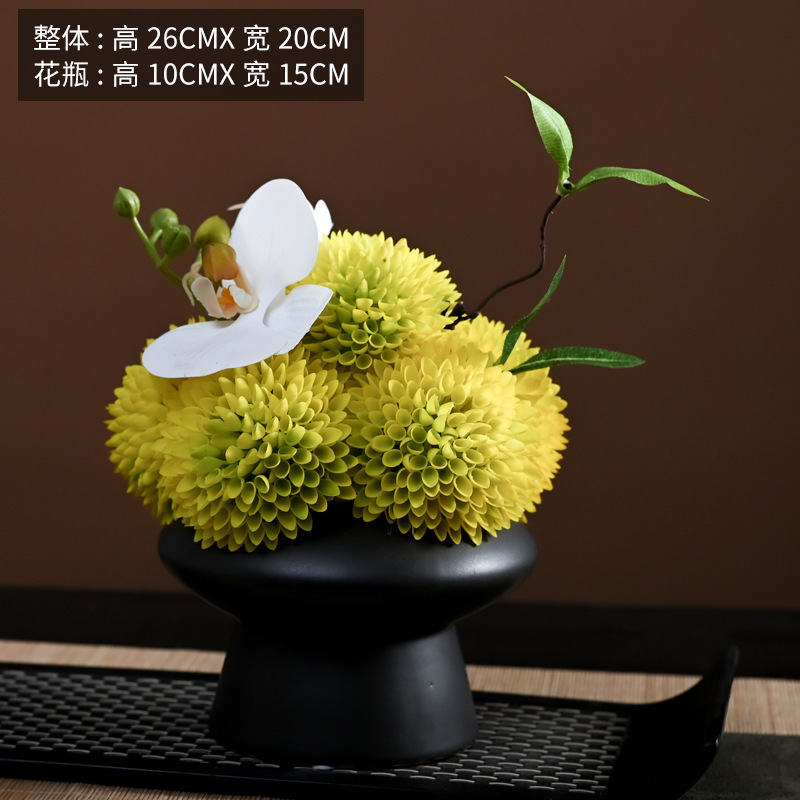 モダンでシンプルな花柄の幾何学的な花器ソフトデコレーションモデルルーム営業部商談テーブルアジサイ組み合わせディスプレイ|undefined