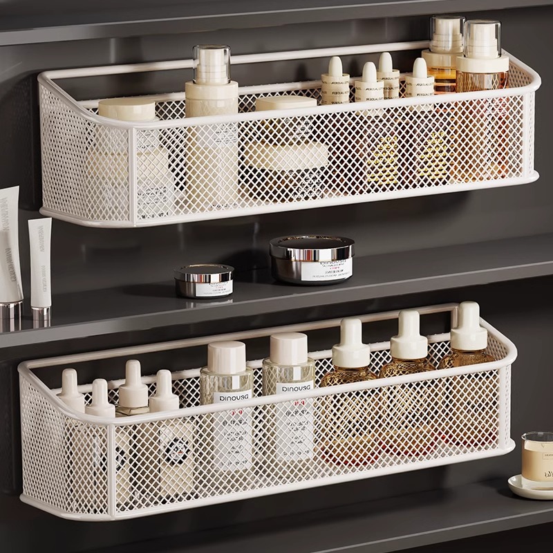 Mirror Cabinet Storage Box Bathroom Cabinet Storage Rack Bathroom Wash-washing Table Hole-free Wall-hanging Cosmetic Lipstick