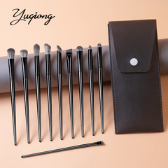 新款10支眼部刷套裝滄州化妝刷眼影刷臥蠶刷刀鋒眼線刷暈染刷批發