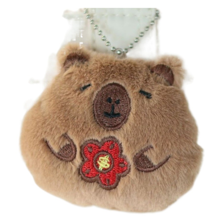 Cute Kapibala felpa broche ropa de bricolaje accesorios zapatos sombreros accesorios muñeca dibujos animados pequeño capibara espalda abierta image 1