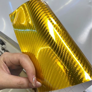 Dövülmüş karbon lifli stiker, mərkəzi konsol və dam üçün, simulyasiya edilmiş 6D elektrokaplama gümüşü qızılı