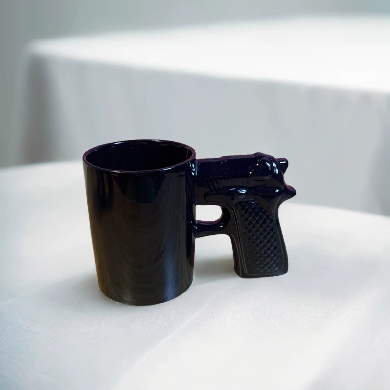Ceramic gun, coffee revolver, creative gift box, tea cup
