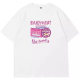 Li Zien iu Same Style Retro American High Street T-shirt for Fat mm Large Size Short-sleeved Summer Trendy Dark Gray Top