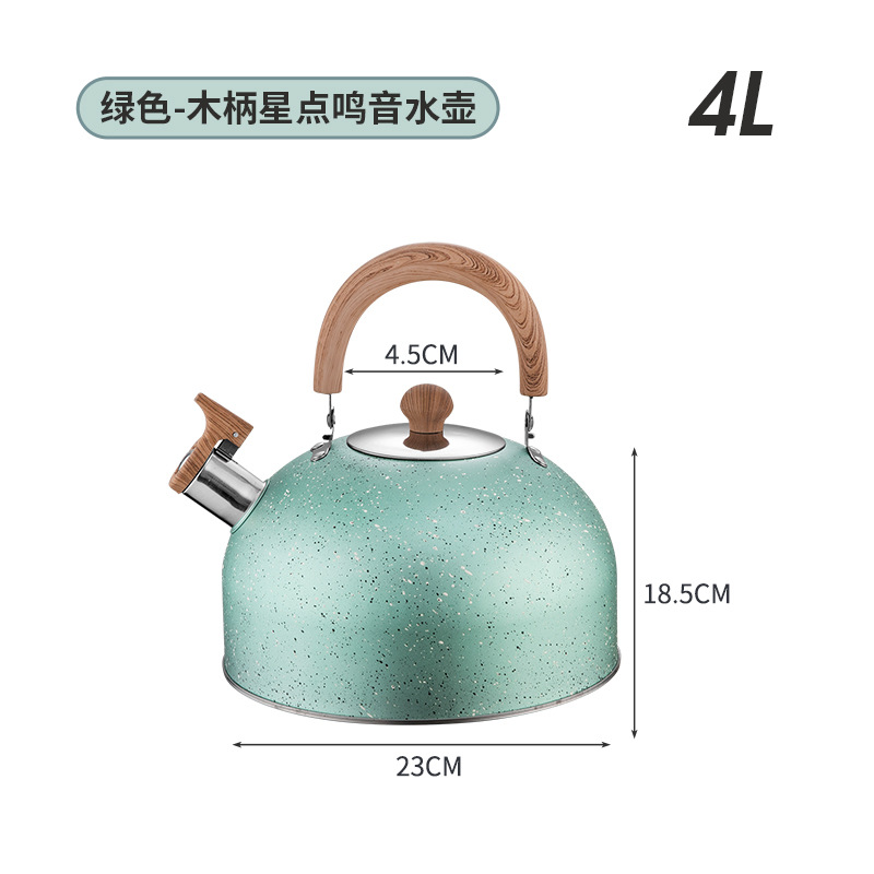 스타 도트 그린-우드 그레인 핸들