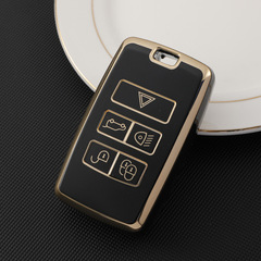 Land Rover Range Rover Key Case Suitable For Jaguar Discovery X Type XE Defender Car Key TPU Gold Edge Protective Case