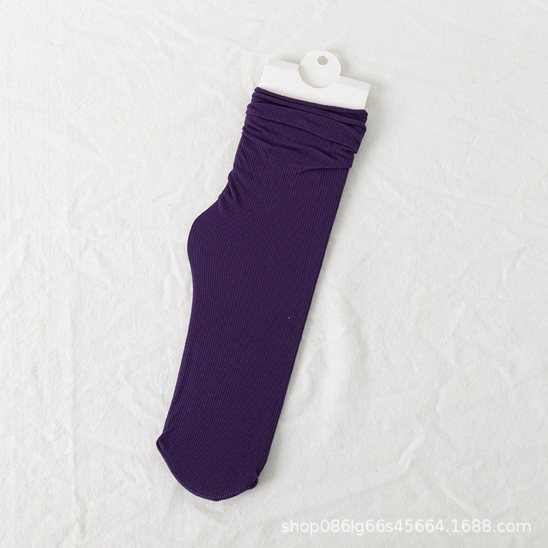 Velvet swan, Japanese summer thin knee socks, mid-length, Korean style
