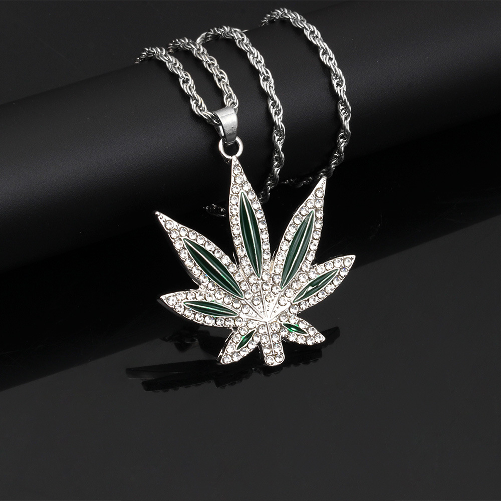 Iced Out Weed Necklace - Image 3
