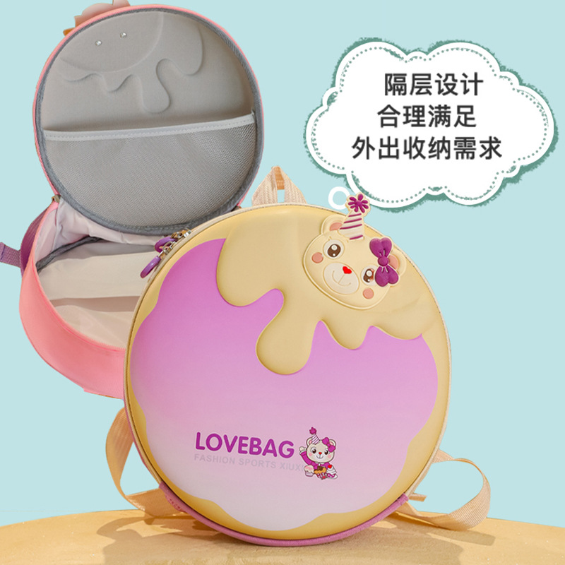 Cute conejo niña mochila de dibujos animados unicornio oso pequeño mochila infantil mochila transpirable para niños