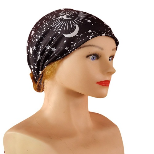 New European and American women's hairband running fitness elastic headscarf sports wide-brimmed yoga sweat-absorbent hairband wholesale